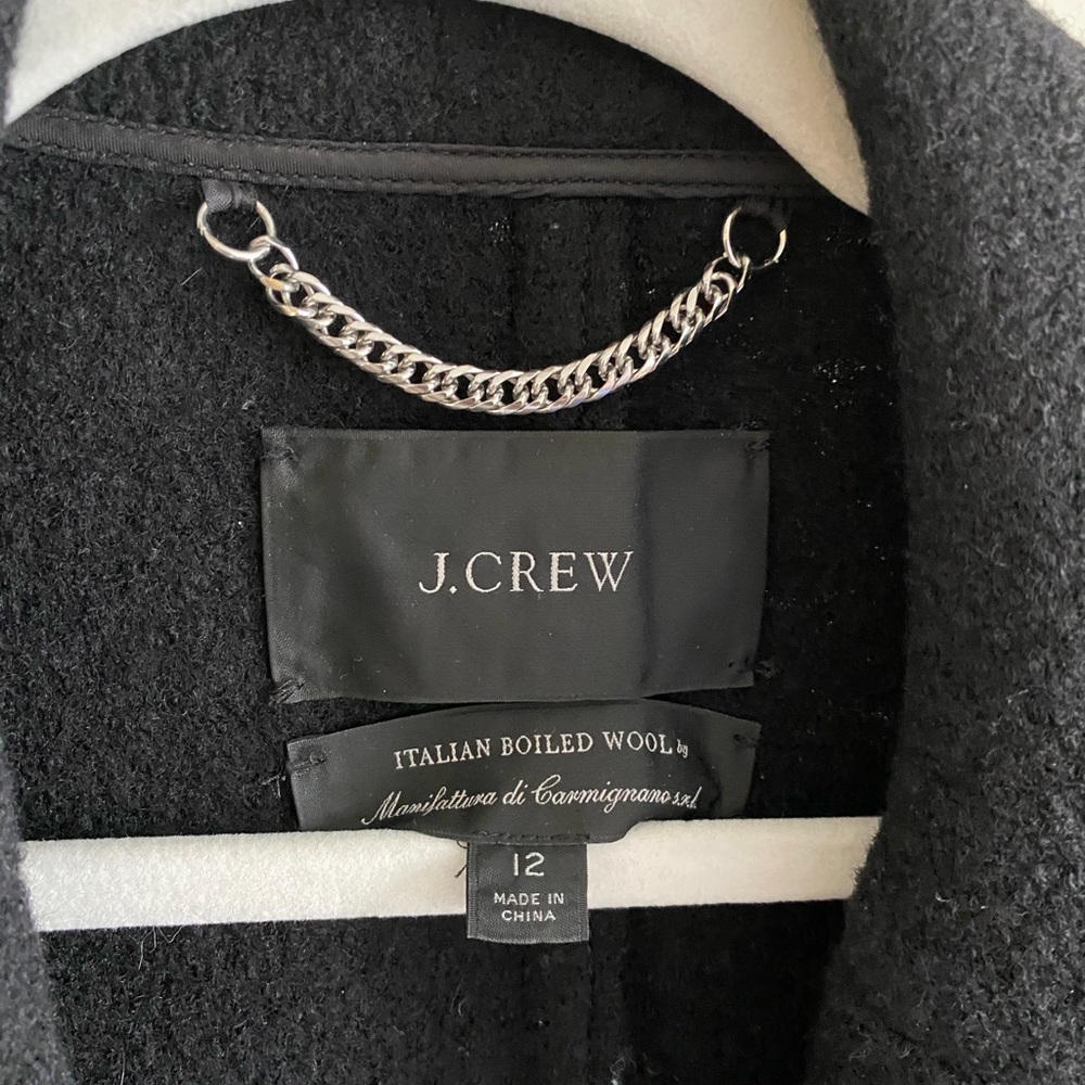 J. Crew Black Wool Pea Coat - Picture 2 of 3